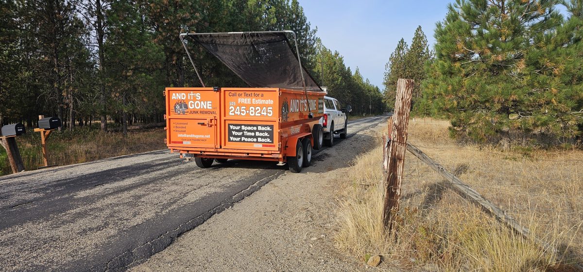 And It's Gone trailer on a rural service call